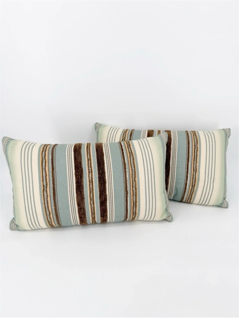2 Elaine Smith's Inconceivable Outdoor® Striped Lumbar Pillows